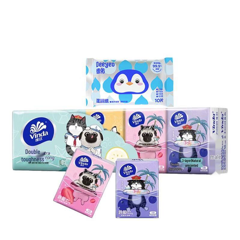 Vinda Napkin Paper & Wet Wipes Value Pack