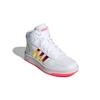 Adidas Hoops 2.0 Mid Signal White Pink Kids FW7610