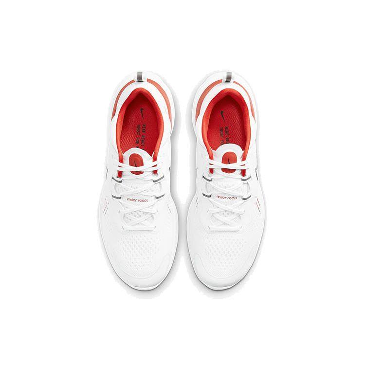 Nike React Miler 2 Sport Minimalist Mesh TPU Shock Absorption Non-Slip Wear-Resistant Low-Top Running Shoes Men sneaker White Red Black CW7121-100