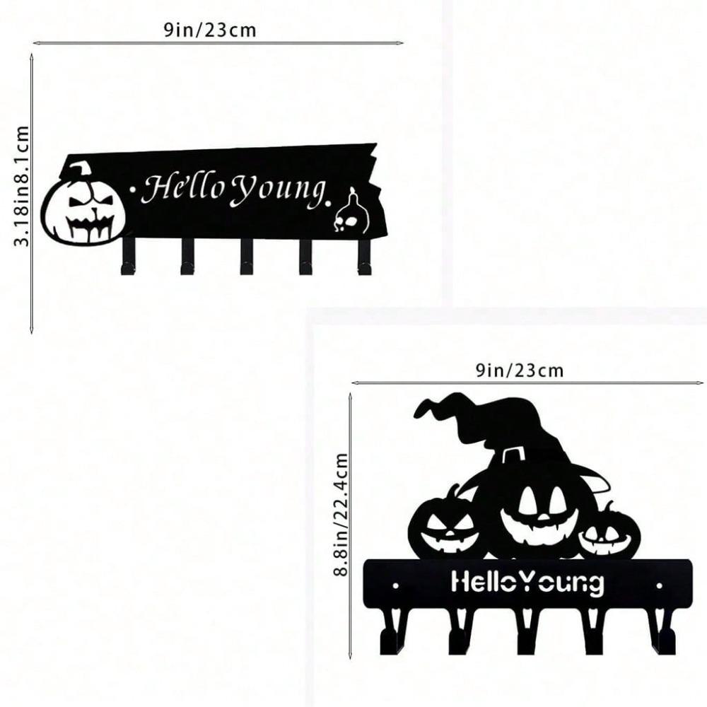 

Wrought Iron Wall Hook Halloween Pumpkin Home Decor Towel Holder TY1164+TY1169 разноцветный