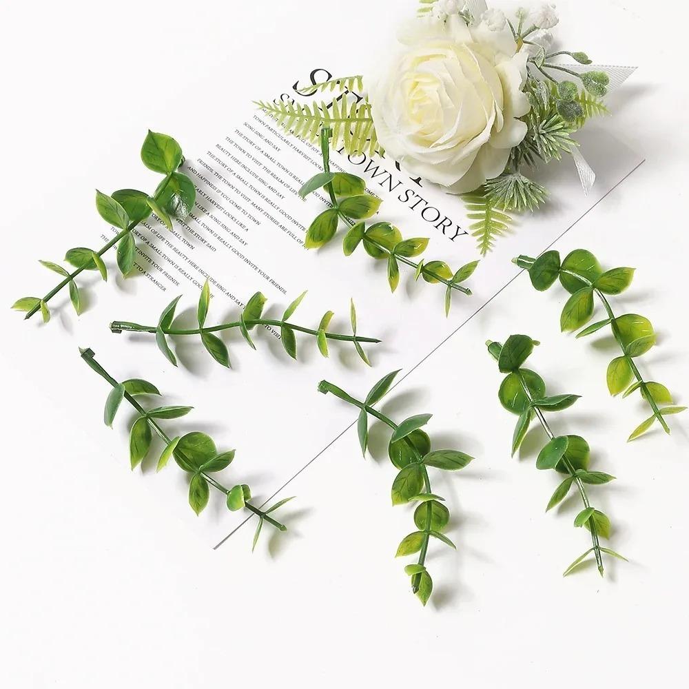 10Pcs Artificial Plants Leaf Wedding Party Home Decor Accessories Diy Cake Candy Box Garland Christmas Decorative Flowers Wreath