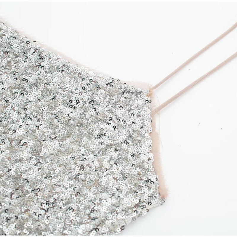 Sexy Sequin Women Party Sling Dress Elegant Sleeveless Backless Hip Package Sheath Dresses Fashion Club Evening Robe