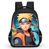 Kids School Backpack 16 Inch NARUTO Cartoon Design Lightweight Durable Dual Zipper Pockets For Boys and Girls Age 5-10 Years Old