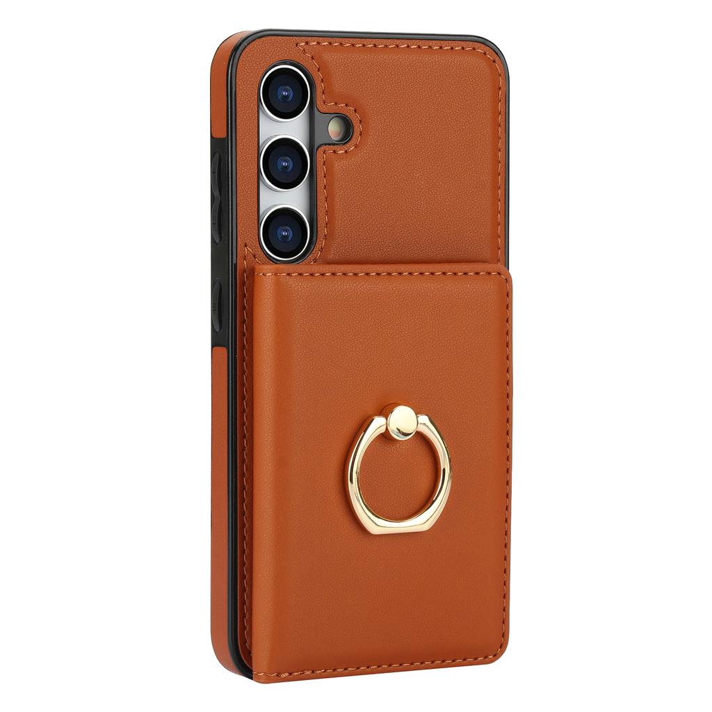 Husă din piele cu portofel și suport pentru carduri cu inel pentru Samsung Galaxy S24 Ultra S23 Plus S22 S21 FE A55 A15 A14 A54, geantă RFID, suport pentru carduri