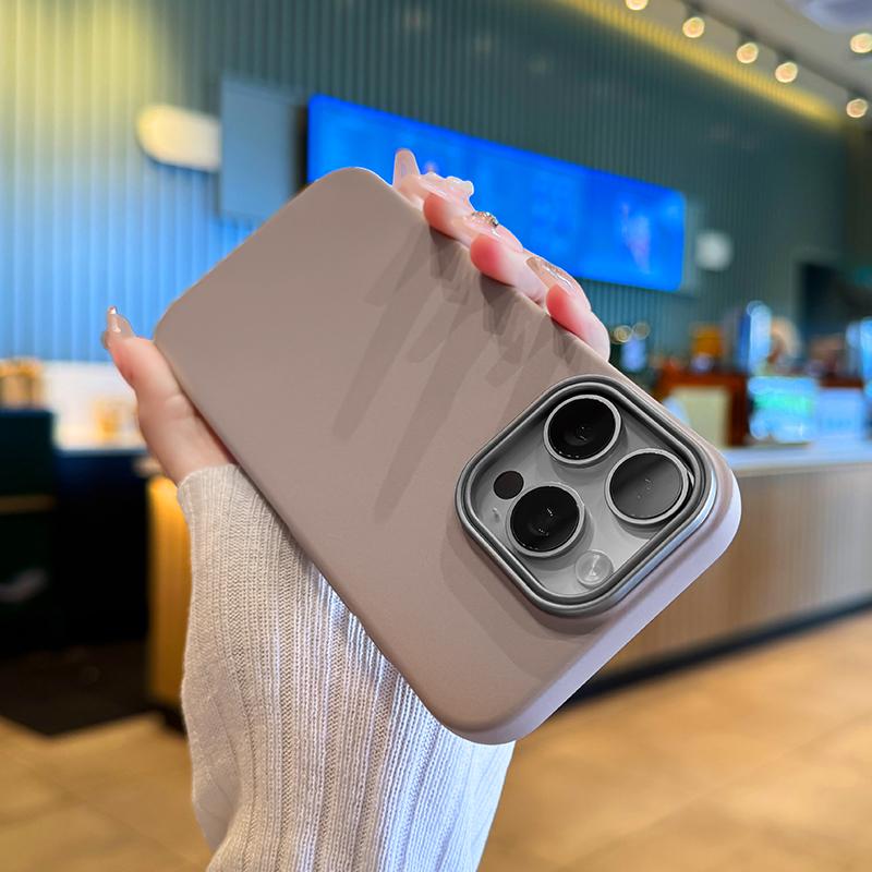 Luxury Matte Sandstone Soild Color Case for iPhone 16 16E 15 14 Plus 13 12 11 Pro Max Soft Silicone Shockproof Bumper Cover Capa