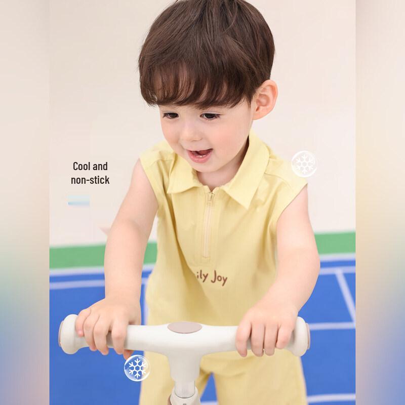 LUSON Baby Boys  Polo Collar Vest & Shorts Set 120