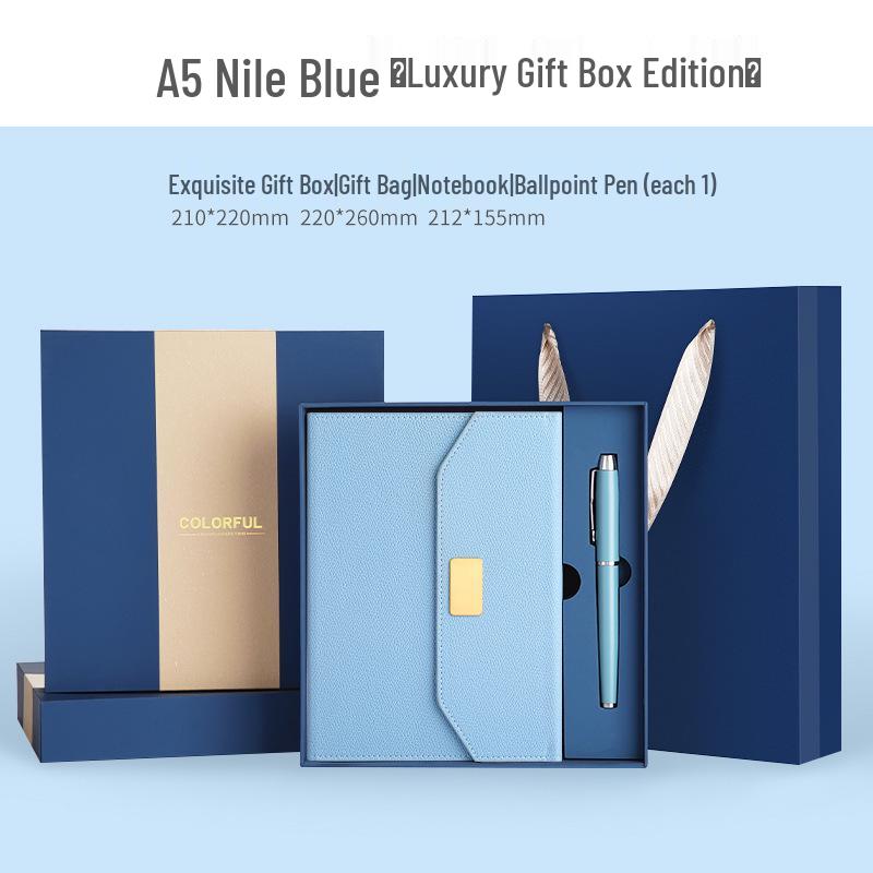 Individuell gestaltbare Firmen-Geschenkbox: Personalisierter Geschäftsnotizblock mit Logo-Druck