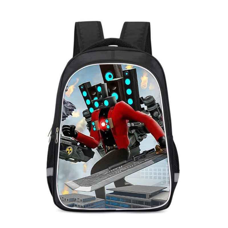Kids School Backpack Boys Girls - Lightweight Ergonomic Design With Reflective Safety Stripes Oxford Fabric Cartoon Print