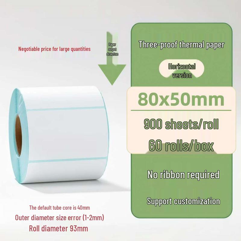 Samoprzylepne etykiety termiczne na kody kreskowe 100×150 mm - Trwałe i wodoodporne do logistyki