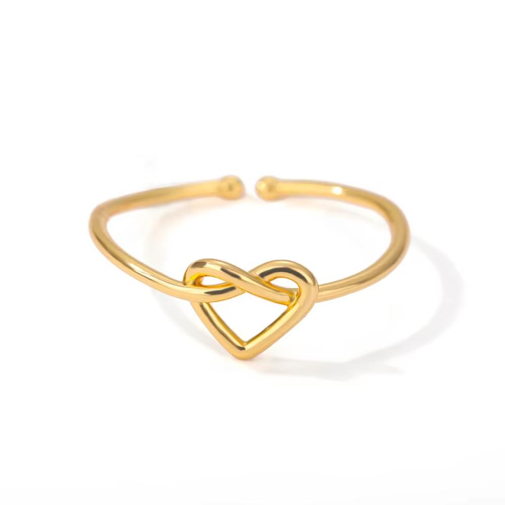 

Кольца для женщин Золотой цвет Кольцо для пары Сердце Тренд Новинка Свадебная Эстетика Роскошные Ювелирные Изделия resizable