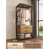 Metal Walk-In Wardrobe: Floor-Standing Clothes Rack, Open Garment and Hat Rack, Bedroom Shelf Assembly