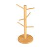 Eco-Friendly Bamboo Cup Holder Tree, Sturdy Desktop Mug Organizer, Modern Wood Cup Rack for Kitchen Coffee Bar Decor
