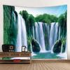 Beautiful Natural Landscape Large Tapestry Forest Waterfall Bohemian Wall Art Decoration Blanket Home Background Cloth Bedspread