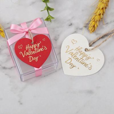 100pcs Heart Shaped Cards Valentine's Day Tags Red DIY Gift Labels Hanging Decoration Hand Gift Hanging Tag Party Label Stickers