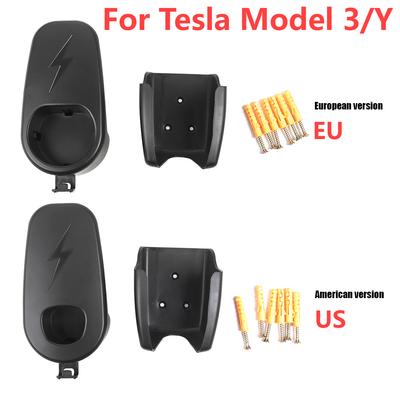 Organisateur de câble de charge de voiture pour Tesla Model 3 Y Accessoires Support de connecteur mural Support de chargeur EU/US