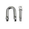HFS(R) Stainless Steel Shackles, 10-Piece Set, 160kg Load Capacity, D-Shaped Shackles, 5mm Hook (M5, 10 Pieces)