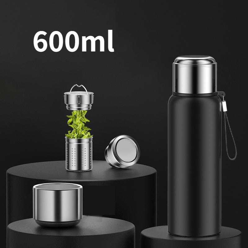 Inteligentny kubek izolacyjny ze stali nierdzewnej 316 o dużej pojemności hurtowy kubek do separacji herbaty przenośny czajnik sportowy na świeżym powietrzu