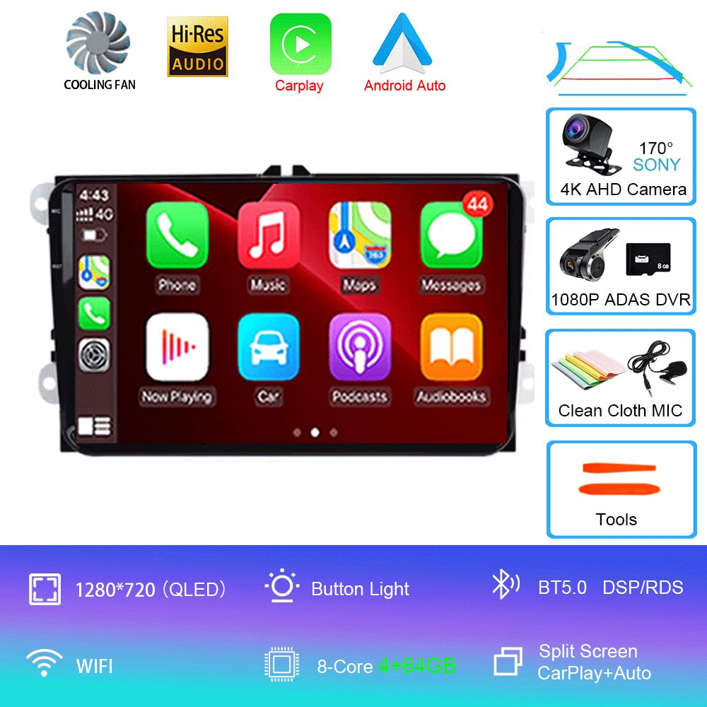 Android 14 Car Radio GPS Navigation For VW Passat B6 Amarok Volkswagen Skoda Octavia 2 Superb JettaT5 Golf 5 Multimedia