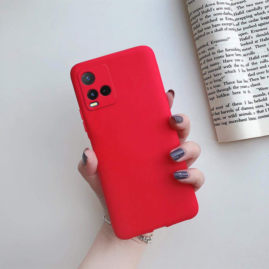 For Vivo Y33S Case For Vivo Y33S Capas Back Liquid Silicone Shockproof Full Soft Cover For Vivo Y21 Y21S Y21T Y21E Y33S Fundas