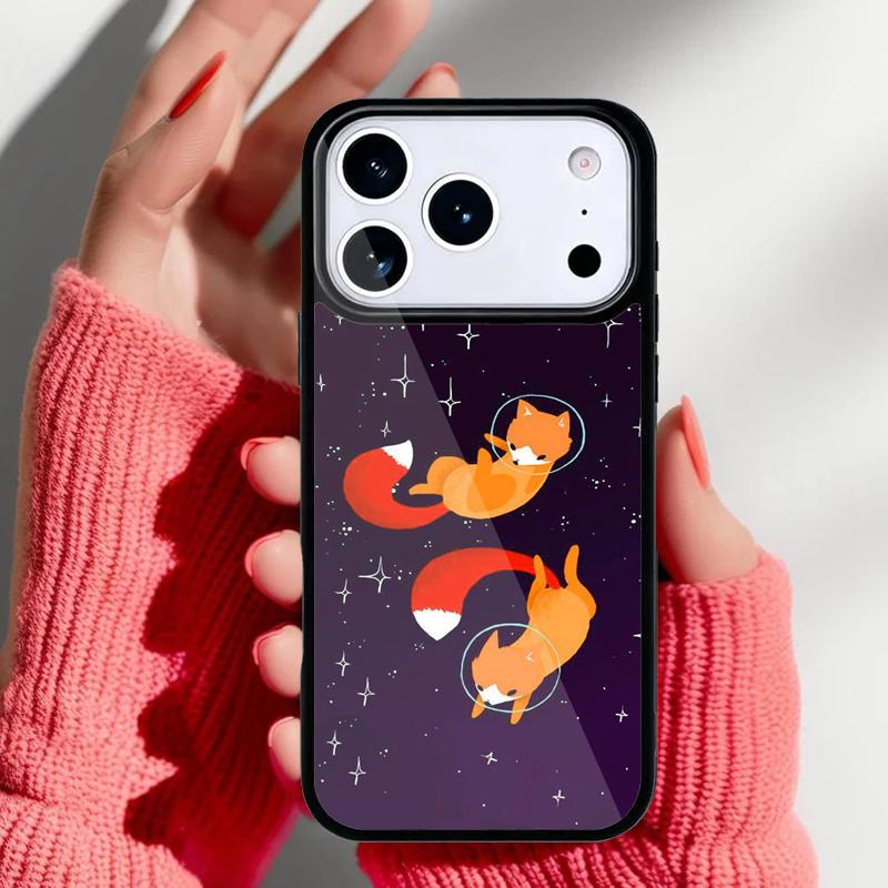 Anime Funny Fox Phone Case for iPhone 17 16 15 14 13 Pro Max Back Cover for 12 11 Pro Coque