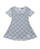 Catharsis Chiffon Mini Dress Blue Check One Size