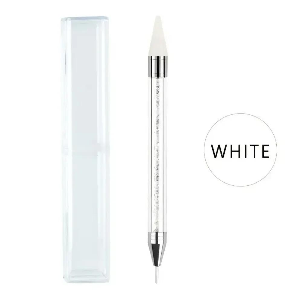 1pc Nail Art Dotting Pen Double End Painting DIY Brush Rhinestone Handle Diamond Picker Manicure Tool Dotting Pen Nail Accessory