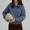 Suéter para mujer, suéter grueso de otoño e invierno, suéter de punto cálido, jersey de manga larga, suéter de gran tamaño, tops