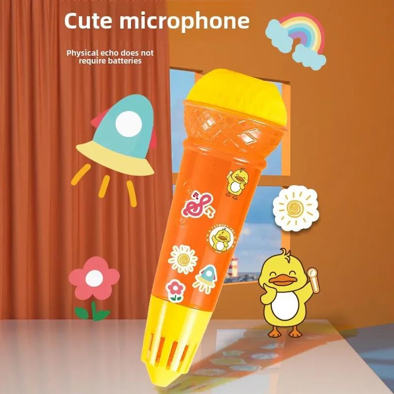 24cm Large Echo Microphone Physical Children s Echo Microphone Singing Toy Music Enlightenment Echo Production Practice оранжевый