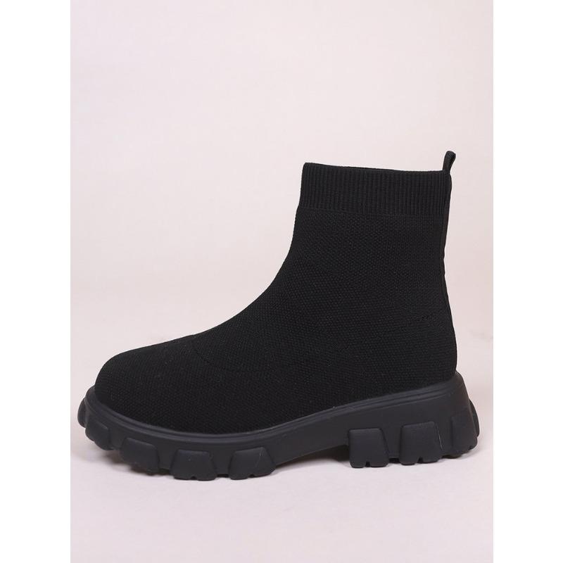Thick Soled Fly Woven Mesh Short Tube Socks for Women, Plus Size Couple, High Top Fly Woven Boots