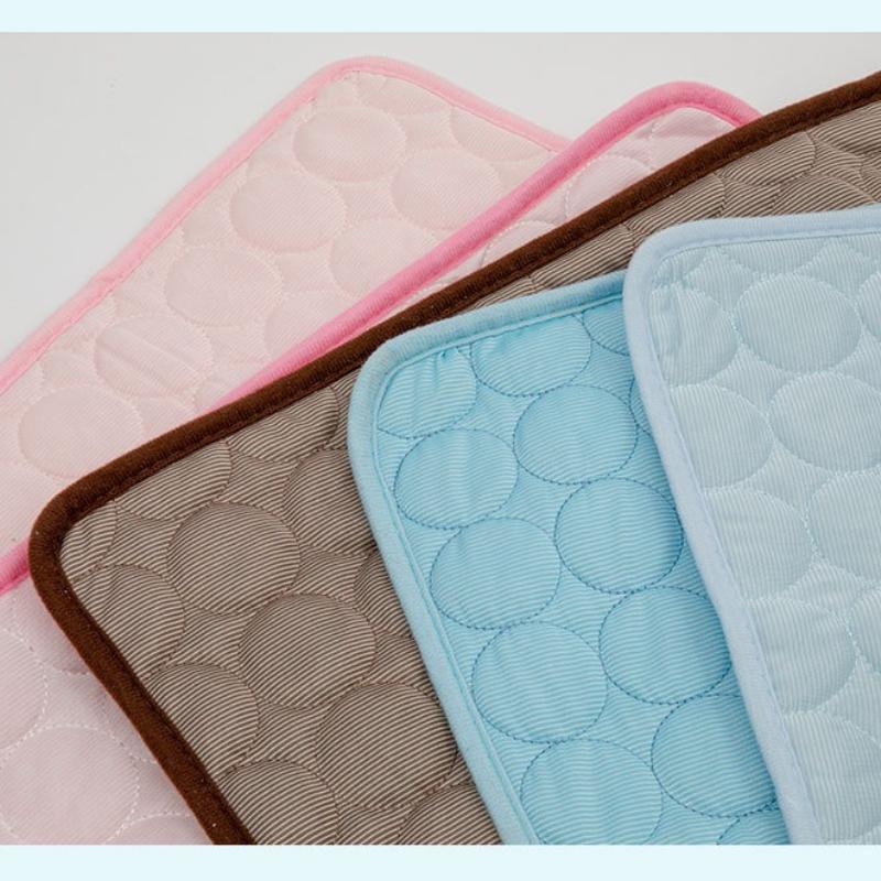 Cooling Pet Mat for Dog Cat Summer Ice Silk Sleeping Pad Non-Slip Washable Anti-Bite Keep Cool Comfortably for Home & Travel