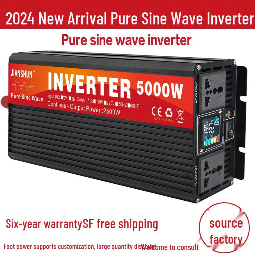 2024 Full Effekt Ren Sinusbølge Inverter 5000W 12V/24V til 220V