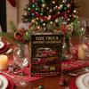 24 Days Surprise Advent Calendar Christmas Advent Calendar with 24 Acrylic Fireengine Toy Car For Festival Decoration