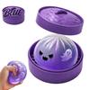 Dumpling Desktop Ornaments 1/2/3Pcs Purple Ghost Squeeze Toy Halloween Steamed Bun Soft Fidget Toy Stress Relief Clear Ball Mini