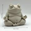 1pc A chubby Zen frog, a meditation frog, a 1D printed decorative item, suitable for home and office,a very good gift home decor