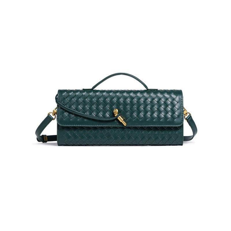 Specialized In Niche Woven One-Shoulder Baguette Bags, Fashionable Portable And Horizontal Clutch Bags, Versatile Women'S Oblique Span Bags