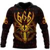 Oversized Tattoo Skeleton Cross Terror Red 3D Printed Men's Hoodie Sweatshirt Casual Tracksuits Raven Bad Wolf Animal Clothing