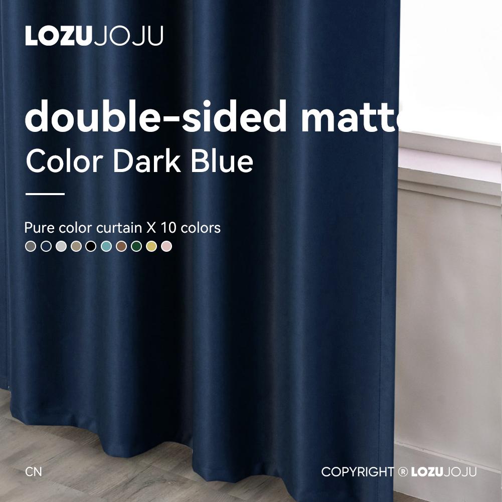 1 Stück LOZUJOJU 70–80 % Verdunkelung, einfarbige Verdunkelungsvorhänge mit gerüschtem Rand für Wohnzimmer, Schlafzimmer, Heimdekoration