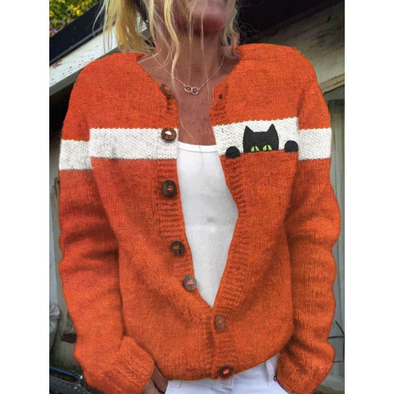 Maglione Pullover da Donna a Maglia Larga Stile Coreano Autunno Inverno