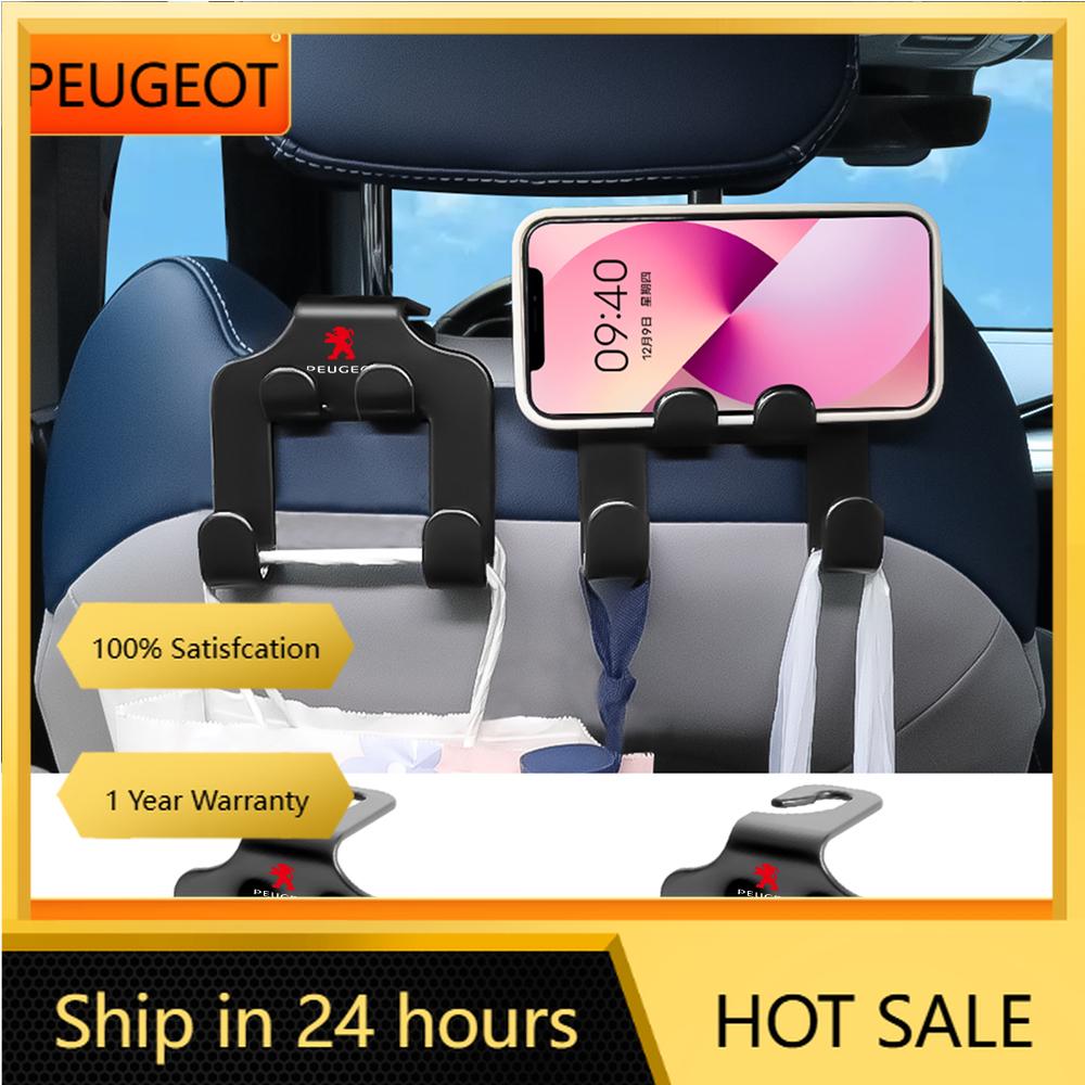 Car Sticker 2025 Hot Car Back Seat Hook Hanging Storage Mobile Phone Holder Stand Lazy Rear Seat Phone Bracket For Peugeot 207 3