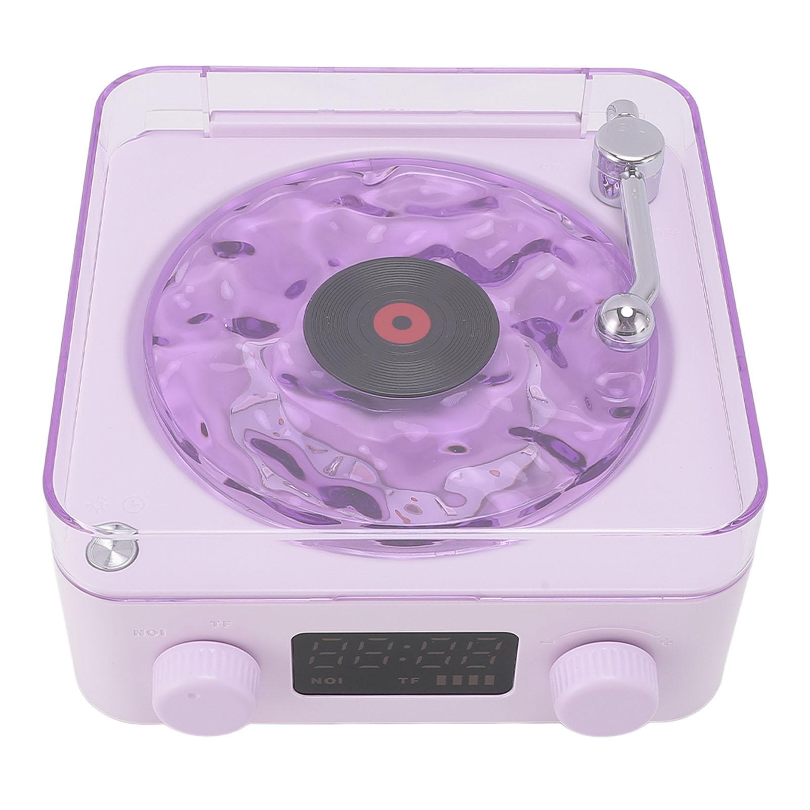 

Динамик в стиле проигрывателя пластинок, беспроводной винтажный динамик, небольшой динамик BT с подсветкой фиолетовый