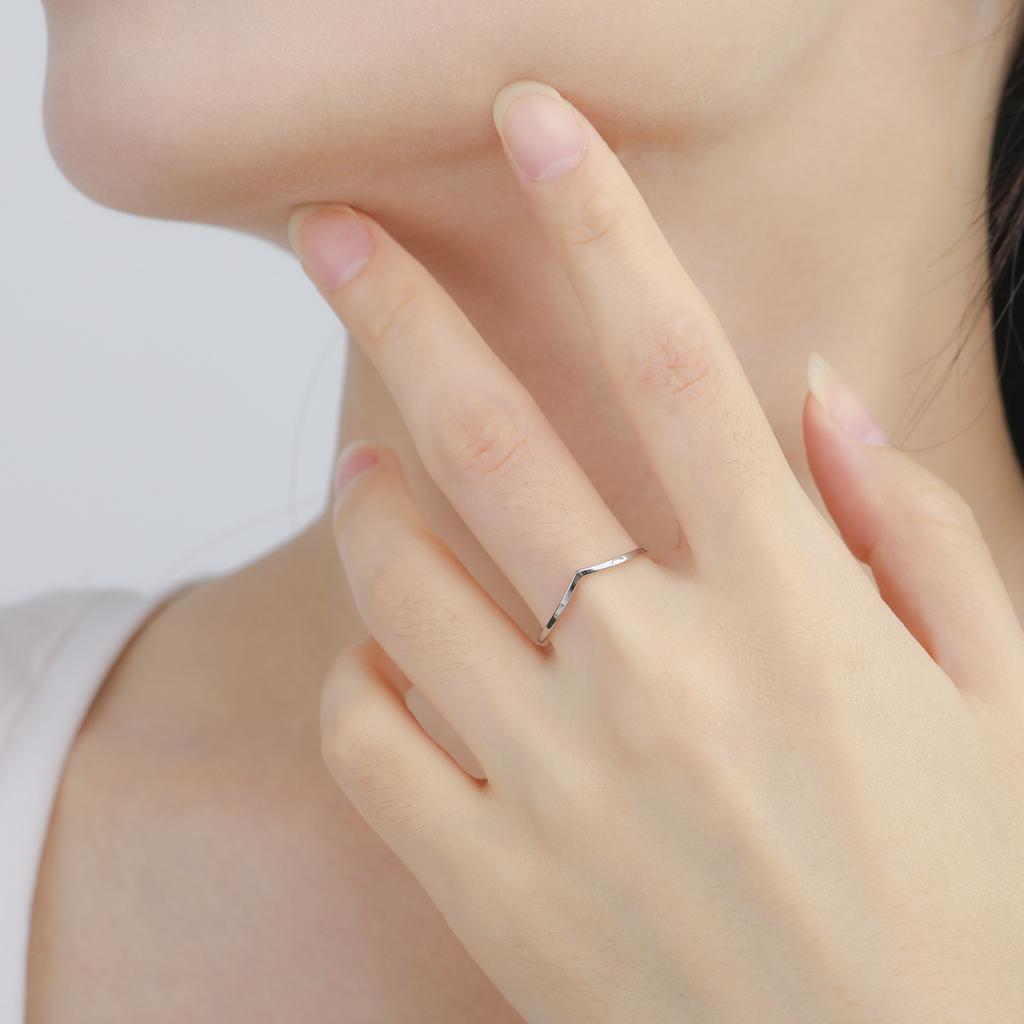 Skyrim Wave Ring Stainless Steel Gold Color V Shape Women‘s Finger Rings Minimalist Wedding Jewelry Gift Wholesale New In