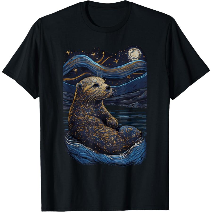 Otter Starry Night T-Shirt S