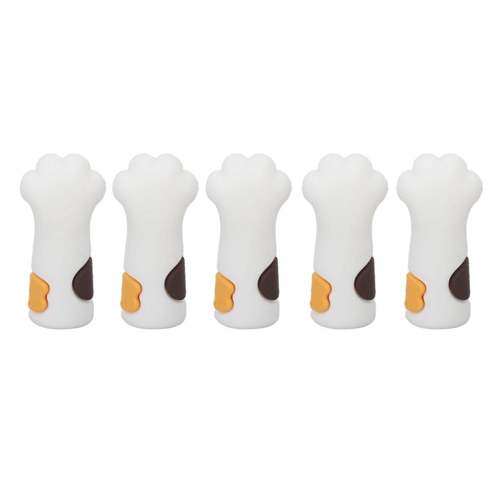 5pcs Cuticle Scissors Cover Protector Cat Shape Silicone Cuticle Trimmer Protective Sleeve for Nail and Toenails