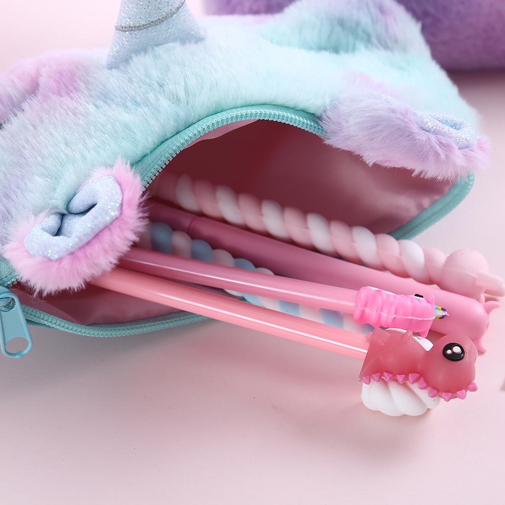 Peluche Unicorno Adorabile Astuccio Licorne Kawaii Ragazze Estuche Para Lpices per Trousse Astuccio Tela Scolastica School Cartuchera Alta Qualità