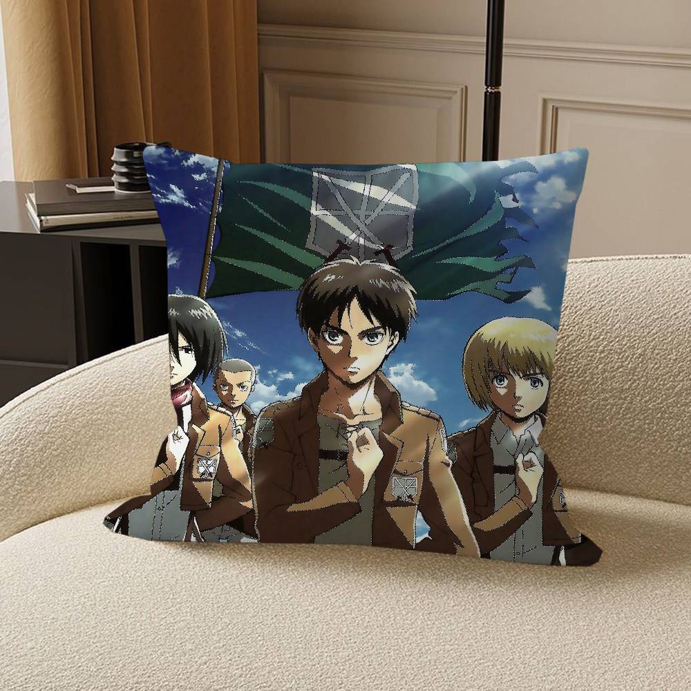 Anime A-attack On Titan Stitch Lucky Dragon Pillow Cover Sofa Cushion Cover Home Room Decoration Children Gift