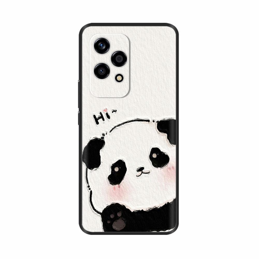 For Honor 200 Lite Case Cute Panda Flower Painted Soft Silicone Phone Cover For Honor 200 Lite 5G Cases For Honor 200Lite Covers