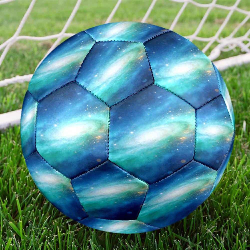 1pc Cosmic Galaxy Beauty Theme Soccer Ball Football, Size 5, Lightweight PVC, Outdoor Training Soccer Ball,Gift c65125