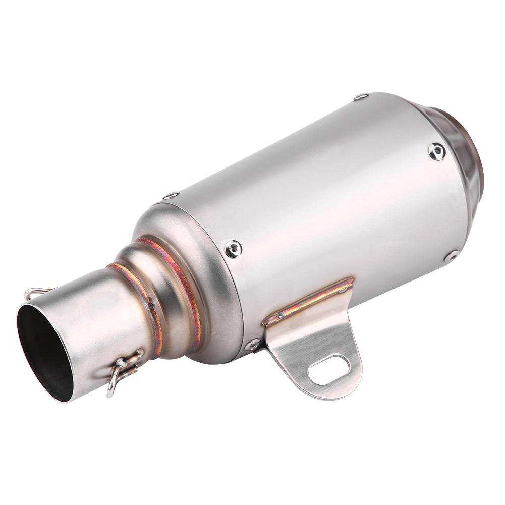 Universal Motorcycle Muffler Exhaust Tailpipe Tail Pipe Tip Stainless Steel Titanium Color