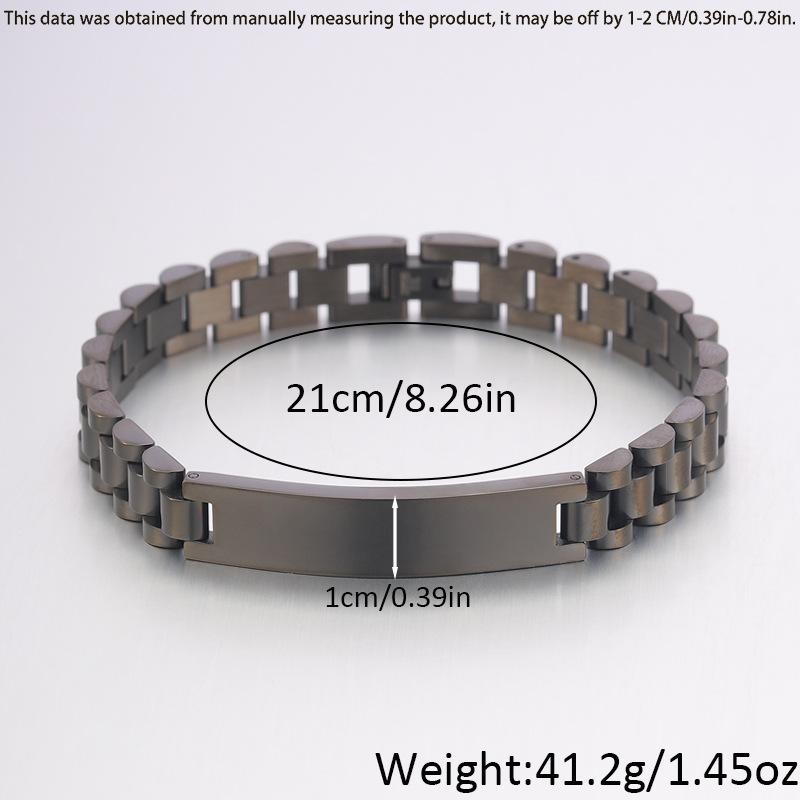 New light luxury titanium steel strap three beads curved brand can be engraved couple high-end strap jewelry