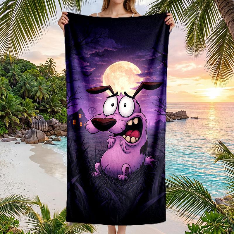 Large Beach Towel Quick Dry Absorbent Towel For Beach IndoorCourage the Cowardly Dog